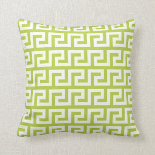 Almofada Travesseiro decorativo chave grego verde