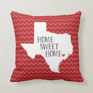 Almofada Travesseiro decorativo Chevron do Texas Home Sweet