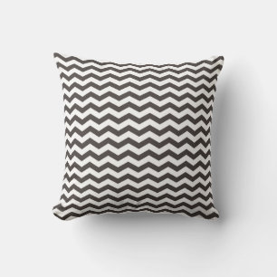 Almofada Travesseiro decorativo Chevron Preto e Branco