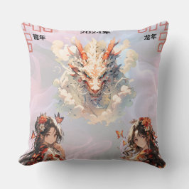 Almofada Travesseiro decorativo Chinês Ano Novo 2024