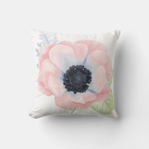 Almofada Travesseiro decorativo chique da papoila do rosa