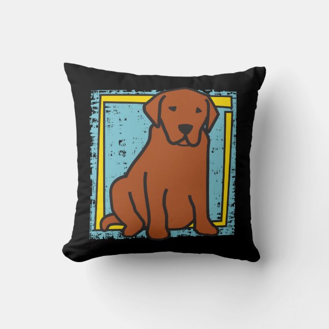 Almofada Travesseiro decorativo Chocolet Labrador Retriever (Frente)