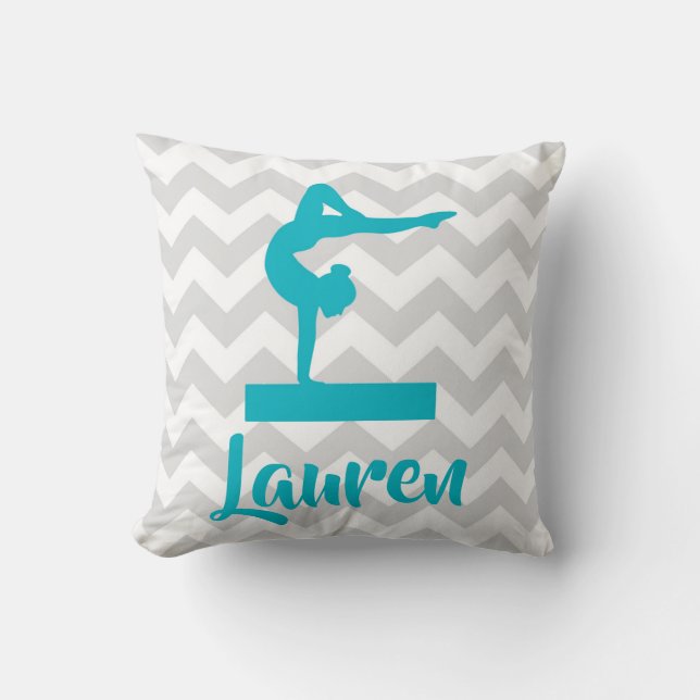 Almofada Travesseiro decorativo cinzento da ginástica da (Frente)