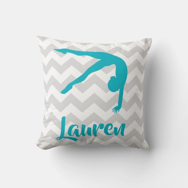 Almofada Travesseiro decorativo cinzento da ginástica da (Frente)