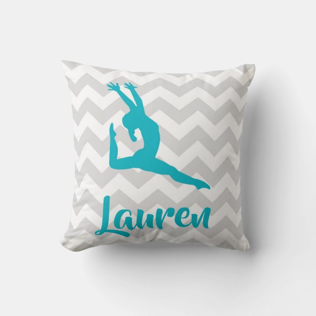 Almofada Travesseiro decorativo cinzento da ginástica da (Frente)