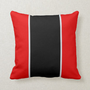 Almofada Travesseiro decorativo cinzento preto vermelho