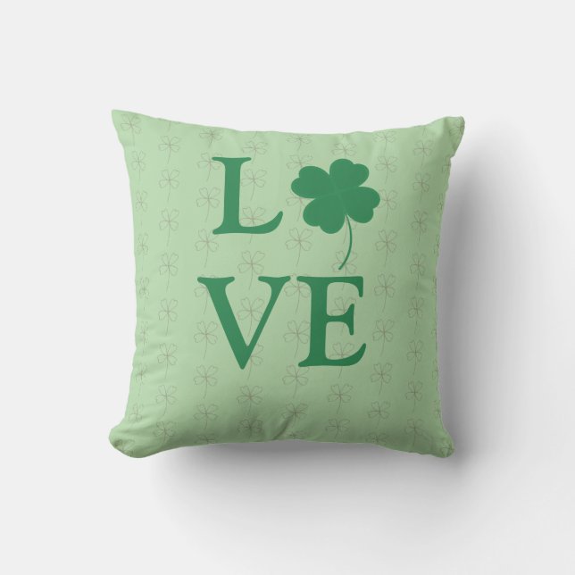 Almofada Travesseiro decorativo Clover & Love - Lucky and L (Frente)