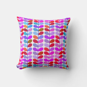 Almofada Travesseiro decorativo Colorida Leaf Pattern Boho