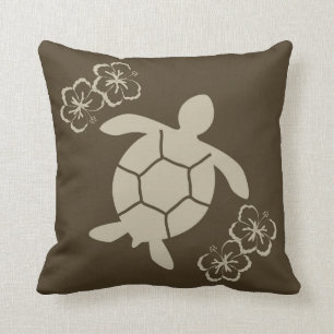 Almofada Travesseiro decorativo com a tartaruga de mar,