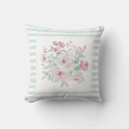 Almofada Travesseiro decorativo com barra de Cinza fina com