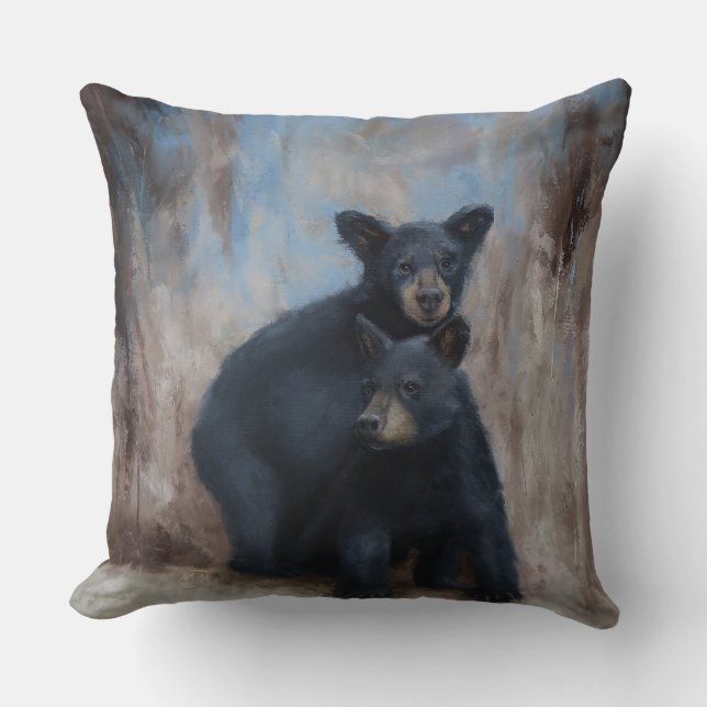 Almofada Travesseiro decorativo com dois o urso Cubs (Frente)