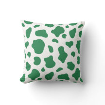 Travesseiro Decorativo com Estampa de Vaca Verde