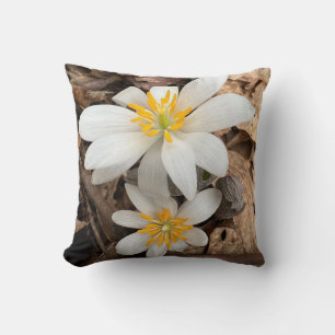 Almofada Travesseiro decorativo com flor branca