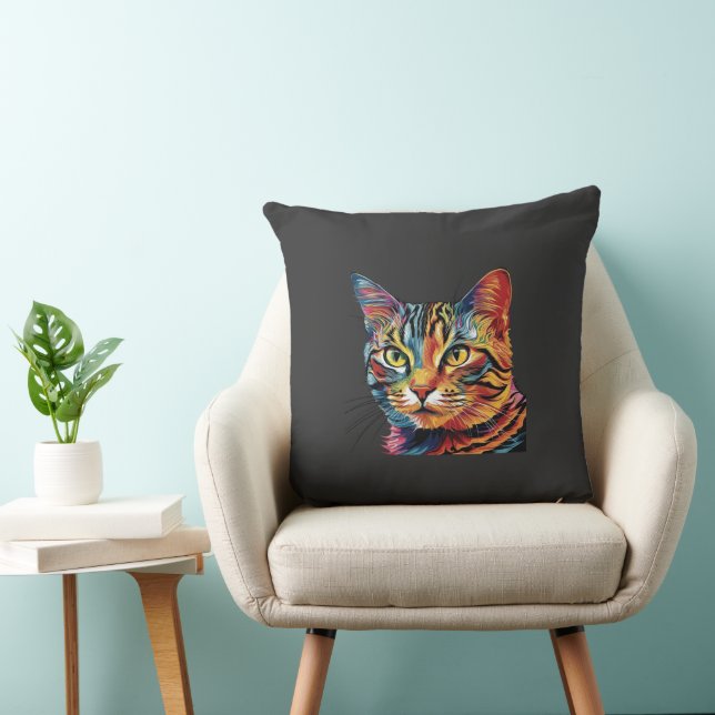 Almofada Travesseiro decorativo com formato de gato (Cadeira)