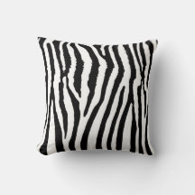 Travesseiro decorativo com impressão zebra