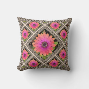 Almofada Travesseiro decorativo com margarida africana bril