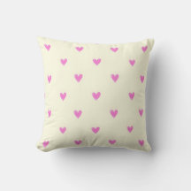 Travesseiro Decorativo com Padrão de Coração Cor-d