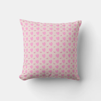 Almofada Travesseiro Decorativo com Padrão de Corações e La