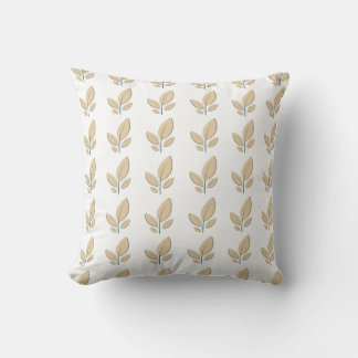 Almofada Travesseiro Decorativo com Padrão de Folha Minimal