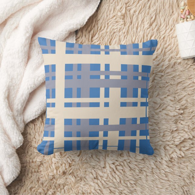 Almofada Travesseiro Decorativo com Padrão de Linhas (Cobertor)