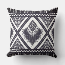 Travesseiro decorativo com padrão Marinho White Bo