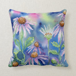 Almofada Travesseiro decorativo "Coneflowers Roxos"