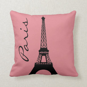 Almofada Travesseiro decorativo cor-de-rosa de Paris da