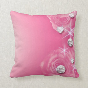 Almofada Travesseiro decorativo cor-de-rosa dos diamantes