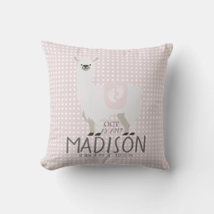 Almofada Travesseiro decorativo cor-de-rosa & esbranquiçad