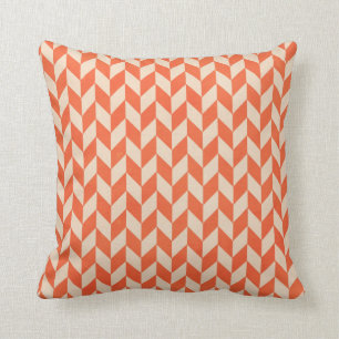 Almofada Travesseiro decorativo coral bonito de Chevron