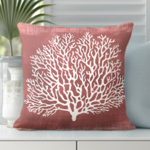 Travesseiro decorativo coral | Estilo Costeiro