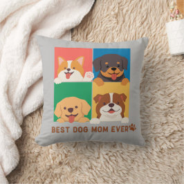 Almofada travesseiro decorativo Cozy "Peeking Pups" para "D
