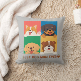 Almofada travesseiro decorativo Cozy "Peeking Pups" para "D