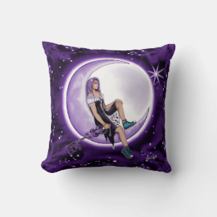 Almofada Travesseiro Decorativo Criança Lua Roxa