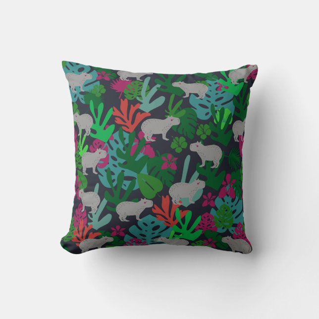 Almofada Travesseiro decorativo Cute Capybara (Frente)