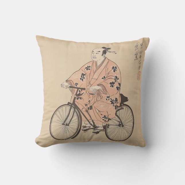 Almofada Travesseiro decorativo Cycling Samurai (Frente)