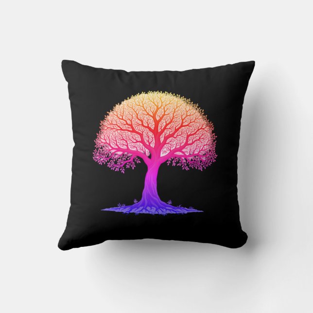 Almofada Travesseiro decorativo da Árvore da Vida (Verso)