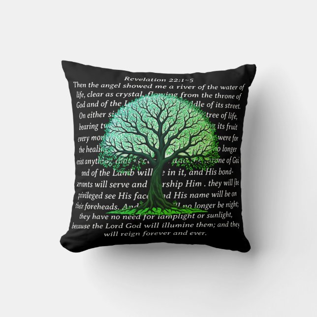 Almofada Travesseiro decorativo da Árvore da Vida (Frente)