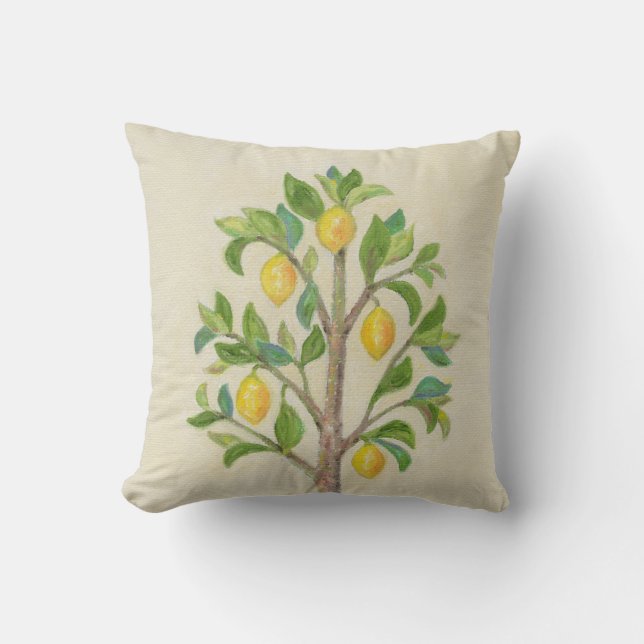 Almofada Travesseiro decorativo da árvore de limão (Frente)