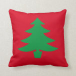 Almofada Travesseiro decorativo da Árvore de Natal<br><div class="desc">Travesseiro decorativo da árvore de Natal. Negrito e festivo para os feriados.</div>