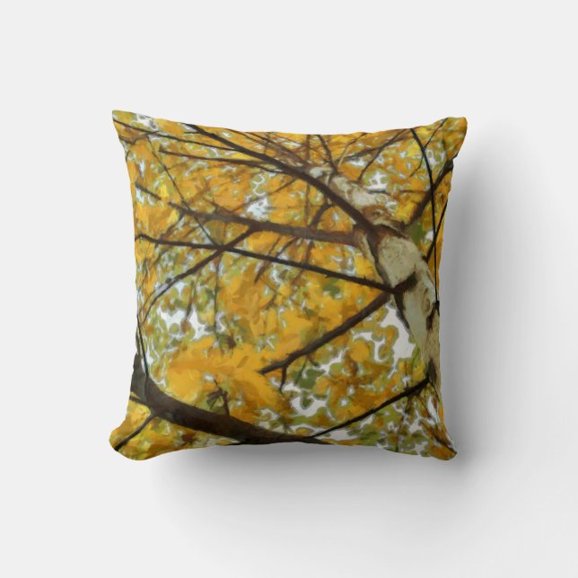 Almofada Travesseiro decorativo da árvore de vidoeiro (Frente)
