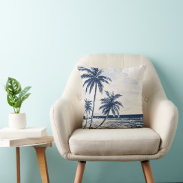 Almofada Travesseiro Decorativo da Árvore Palm de Praia