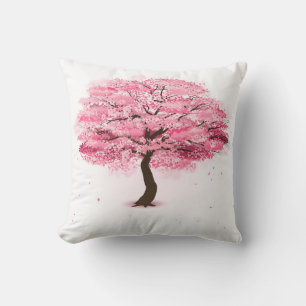 Almofada travesseiro decorativo da árvore sakura