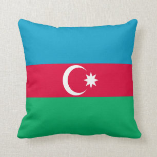 Almofada Travesseiro decorativo da bandeira de Azerbaijan