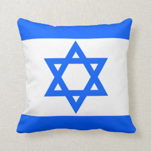 Almofada Travesseiro decorativo da bandeira de Israel