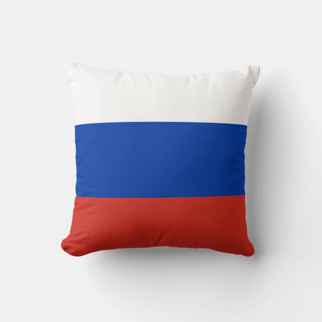 Almofada Travesseiro decorativo da bandeira russa (Rússia) (Frente)