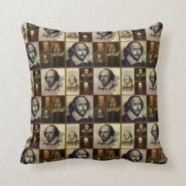 Almofada Travesseiro decorativo da colagem de Shakespeare