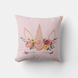 Almofada Travesseiro decorativo da Coroa de Flores Unicórid