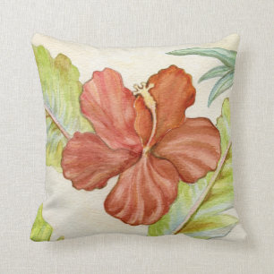 Almofada Travesseiro decorativo da flor do hibiscus