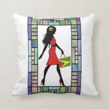 Travesseiro decorativo da menina de Guyana